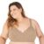 Sutiã Comfort Plus Duplo Alças Largas Reguláveis com Bojo sem Costura Bege Zee Rucci