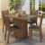 Conjunto Sala de Jantar Mesa Tampo de Vidro 4 Cadeiras Rustic/Preto Camélia Madesa