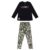 Conjunto para Meninas Blusa Meia Malha e Calça Legging em Cotton Bee Loop