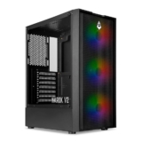 Gabinete Gamer Mancer Narok V2, Rainbow, Mid-Tower, Lateral de Vidro, Com 3 Fans, Preto, MCR-NRK-V2