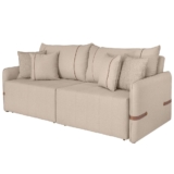 Sofá Cama Retrátil 180cm Essence D05 Linho Bege/Camel – Mpozenato