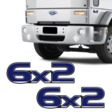 Par De Emblemas Ford Cargo 6×2 Adesivo Resinado Caminhão