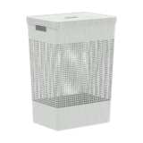 Cesto Roupa Grid Branco Oceano 49 L Tampa 38 X 28 X 55,2 Cm
