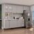 Cozinha Completa Iluminata 10 Portas 3 Gavetas 100% Mdf com Vidro Branco/Fendi/Mineral – Genialflex