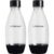Conjunto De 2 Garrafas Plásticas 500ml Sodastream Preta