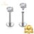 Piercing Labret Ponto De Luz Prata 925 Zircônia Helix Tragus Conch Nariz Boca Nostril Brinco Piercing Trágus