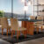 Sala de Jantar Mesa Olimpia 120 MDF Canto Reto com 4 Cadeiras Grecia
