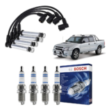Kit Cabo E Vela de Ignição Original Bosch Chevrolet S10 2.4 MPFI 8V Flexpower 2007 A 2012
