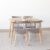 Conjunto Sala de Jantar Mesa Finlândia 120x75cm com 4 Cadeiras Janaína  Branco