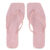 Chinelo Brizza Arezzo Bico Quadrado Tira Slim Rose – Feminino