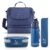 Kit Fitness Bolsa Térmica c/ 2 compartimentos e Pote de Marmita 2 Andares com Garrafa e Porta talher- Jacki Design