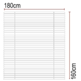 Persiana de PVC Horizontal 180x160cm – Branco