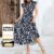 (LIVE STREAM SALE) Lovito Vestido Boho Tropical com folho e cinto para mulheres LNE59658