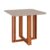 Mesa de Jantar Quadrada com Tampo de Vidro Flora Cinamomo e Off White 95 cm