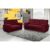 Conjunto de Sofá Luxemburgo 3 e 2 Lugares Tecido Suede Liso Vinho – Moveis Marfim