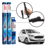Kit 3 Palhetas Dianteiras Aerofit + Traseira REAR Original Bosch Ford Ka 2014 A 2020