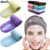 Ahania Kit de 2 Faixas Atoalhada Larga Para Limpeza Facial Para Maquiagem Anti Suor Cores Sortidas