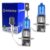 Par Lâmpada Azul Halógena H3 12V Max Ligth 55W PK22S GL57H3
