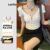 (LIVE STREAM SALE) Lovito Camiseta casual Ditsy floral com botão contrastante 2 em 1 para mulheres L90AD181