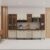 Cozinha Modulada Completa Fidelitá Lisboa 6 Peças 295cm 15 Portas 3 Gavetas Com Tampo Noce/Off-White