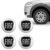Kit Adesivo De Calota Emblema Fiat Black Piano Resinado 51mm