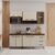 Cozinha Modulada Compacta Fidelitá Lisboa 4 Peças 190cm 9 Portas 3 Gavetas Com Tampo Noce/Off-White