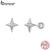Brincos Bamoer 925 Sterling Sliver Prata Estrela Design Joias Presentes Para Mulheres