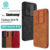 Nillkin Luxo Flip QIN Pro Caso De Couro Samsung Galaxy S24 FE À Prova De Choque Câmera Slider Proteção Capa Com Titular