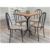 Mesa Dalia 4 Cadeiras Com Tampo Artefamol Preto/Ratam