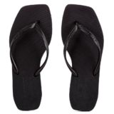 Chinelo Brizza Arezzo Bico Quadrado Preto – Feminino