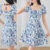 Lovito Vestido Casual Floral Drapeado Vestido De Verão/primavera Para Mulheres L129AD1018