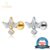Piercing Labret Helix Titânio 4 Pedras Zircônia Cravejada Tragus Conch Orelha Nariz