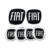 6 Adesivos Emblema Fiat Preto Grand Siena 2012 Ate 2019