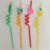 Canudo Espiral Rigido Colorido – Tropical – 27cm – 4 unidades – Rizzo
