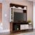 Home Estante para TV até 50 2 Portas MDP/MDF 190cm Nichos Laterais Brogy Nogueira/Off White G73 – Gran Belo