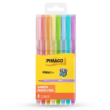 Caneta hidrográfica Pima Pen Lolipop 8 cores Pimaco
