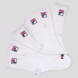 Kit Meia Fila Fbox 6 pares Cano Alto Branco