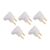 Kit com 5 Plugues Pino Macho Angular 2P 10A/250V Branco 1443
