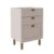 Balcão de Cozinha 60cm Iluminata 100% Mdf 3 Gavetas Branco/Fendi – Genialflex