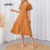 Lovito Vestido Casual liso com botões para mulheres LBL23323