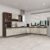 Cozinha Modulada Completa Fidelitá Lisboa 7 Peças 600cm 16 Portas 6 Gavetas Com Tampo Noce/Off-White