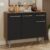 Buffet Aparador 105cm 3 Portas e 1 Gaveta Rustic/Preto Madesa