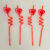 Canudo Espiral Rigido Vermelho – Coração – 27cm – 4 unidades – Rizzo