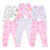 Kit Mijão Bebê Menina Top Chot Suedine Estampado Vira Pé – 6 Peças
