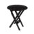 Mesa Redonda 70cm Dobrável Em Madeira Maciça – Preto – Preto