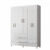 Guarda Roupa Casal com Pés 6 Portas 2 Gavetas Branco New Opção
