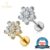 Piercing Labret Helix Tragus Conch Titânio Flor Zircônia Cravejada
