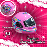 CAPACETE INFANTIL FECHADO FEMININO