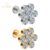 Lomiss Piercing Helix Tragus Conch Labret Aço Cirúrgico Pvd Flor Strass