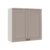 Armário Aéreo Cozinha 80cm Iluminata 100% Mdf 2 Portas Branco/Fendi – Genialflex